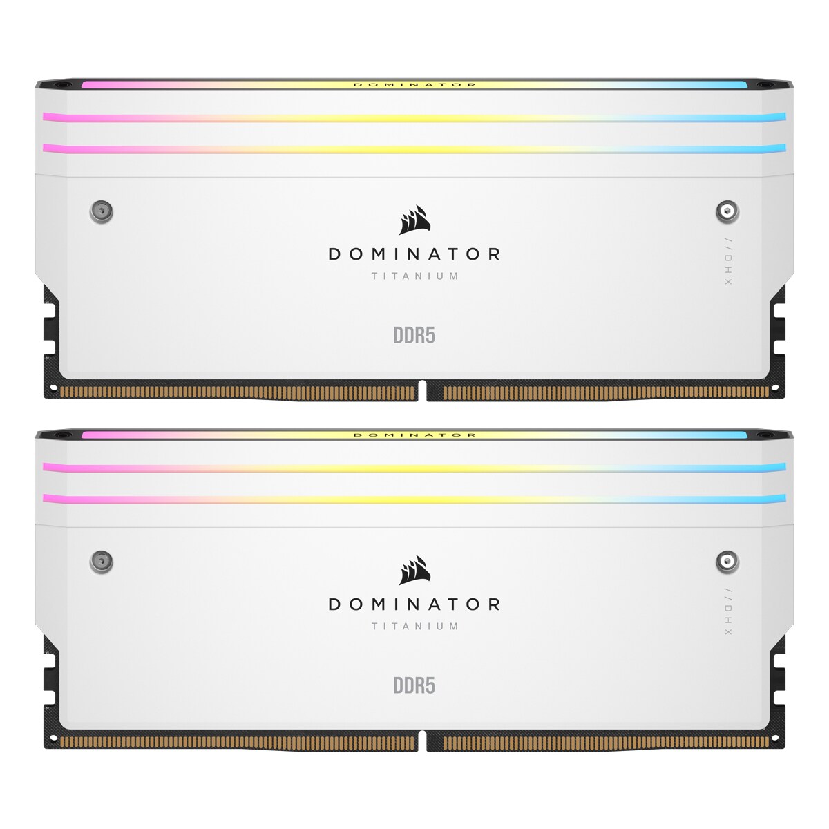 Corsair Dominator Titanium Wit 32 GB (2x16 GB) DDR5-6600 XMP-geheugen, CL32, 1,4V