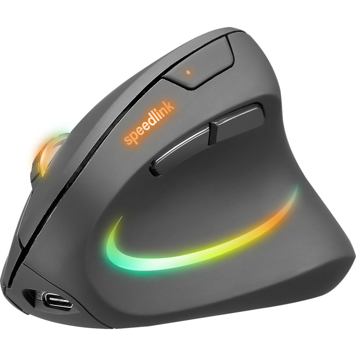 Speedlink PIAVO PRO Verlichte Oplaadbare Verticale Ergonomische muis - draadloos, rubber zwart
