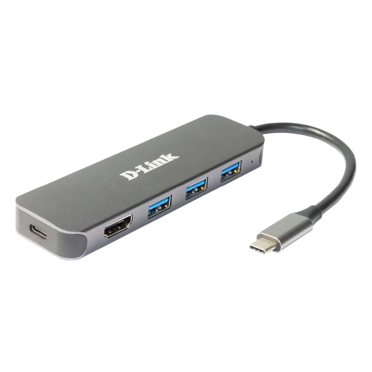 D-Link DUB-2333 USB-hub met HDMI en oplaadfunctie 1x USB-C met PD, 3x USB-A 3.0, 1x HDMI 1.4