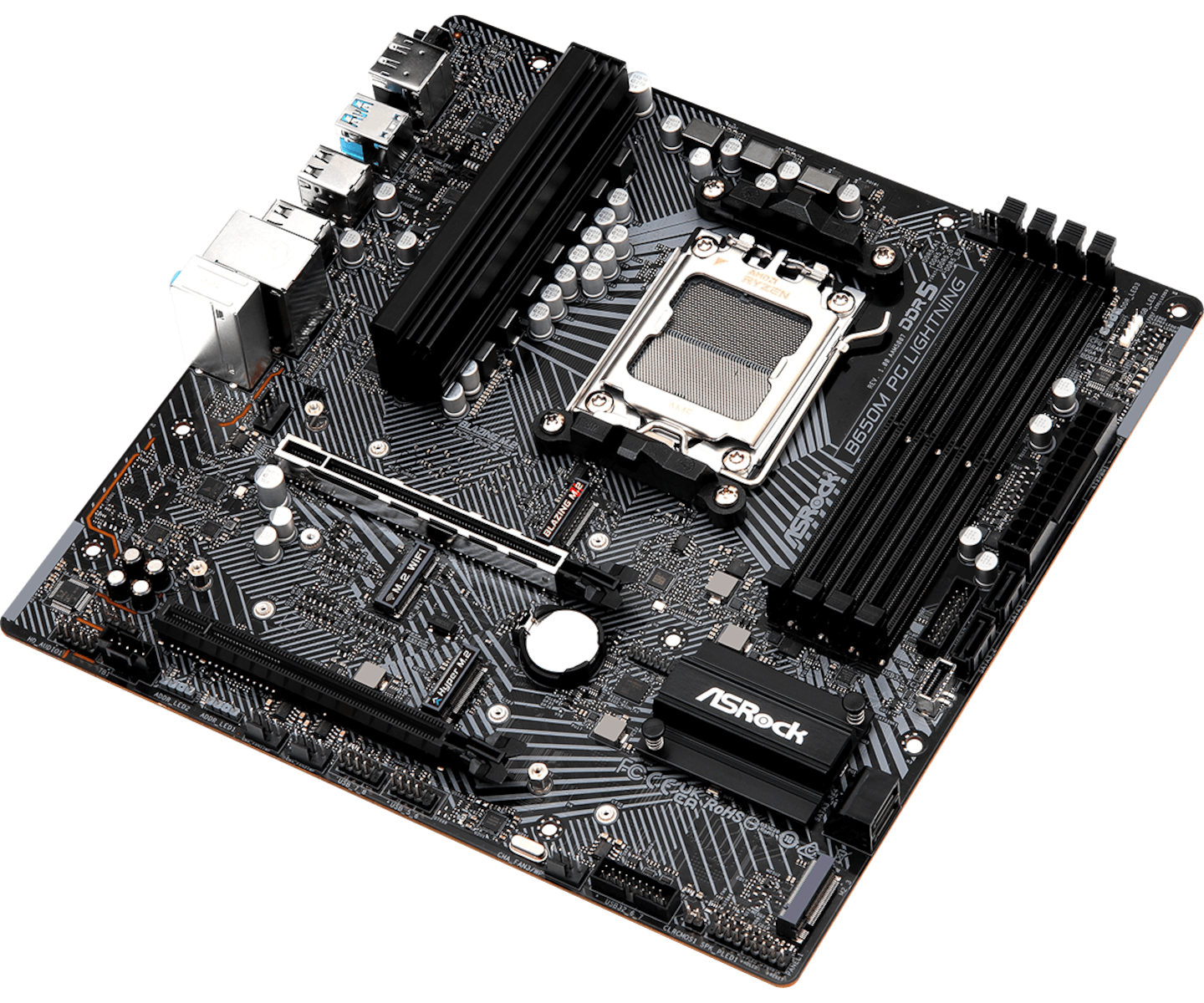 ASRock B650M PG Lightning moederbord Socket AM5