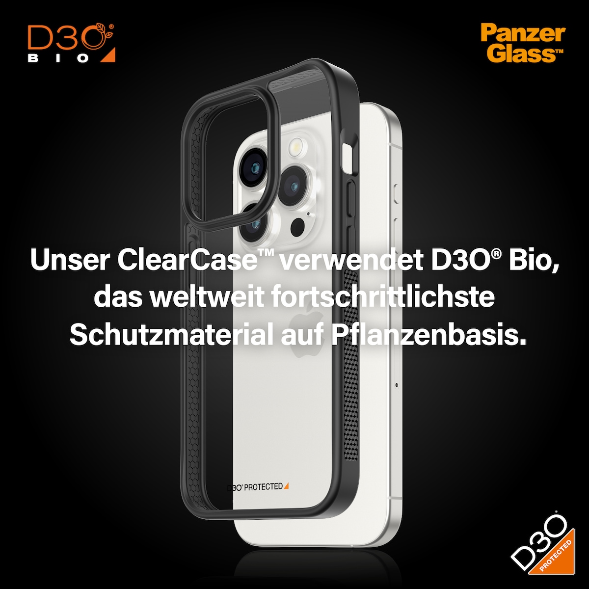 PanzerGlass™ ClearCase met D3O iPhone 15 Pro