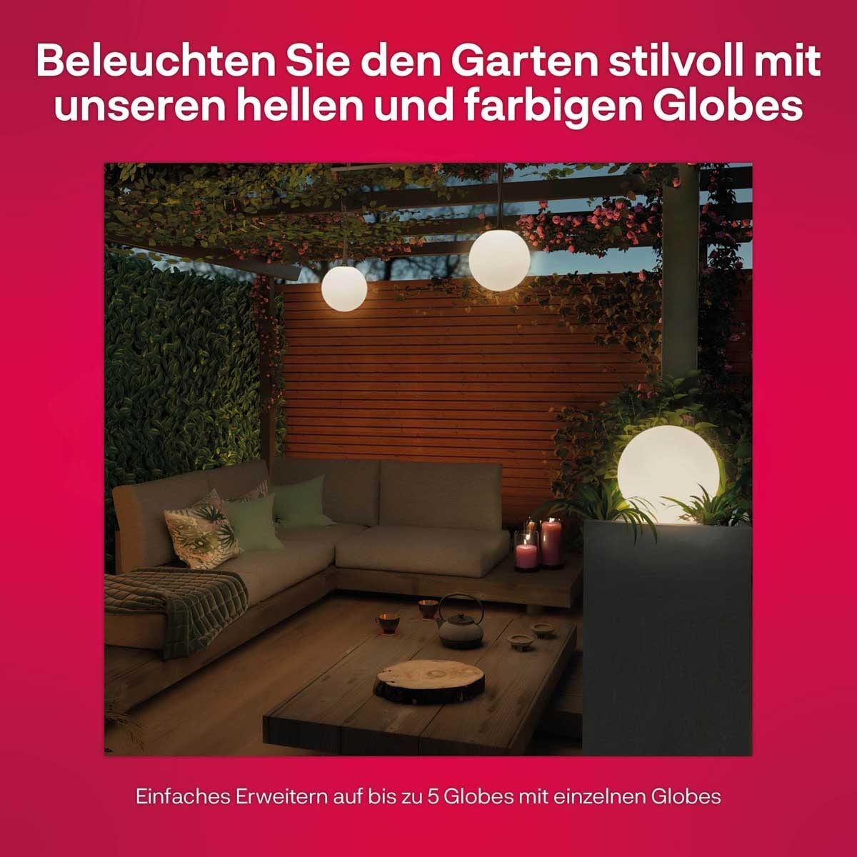 Innr Smart Buiten Globe Light, 370lm, enkele globe
