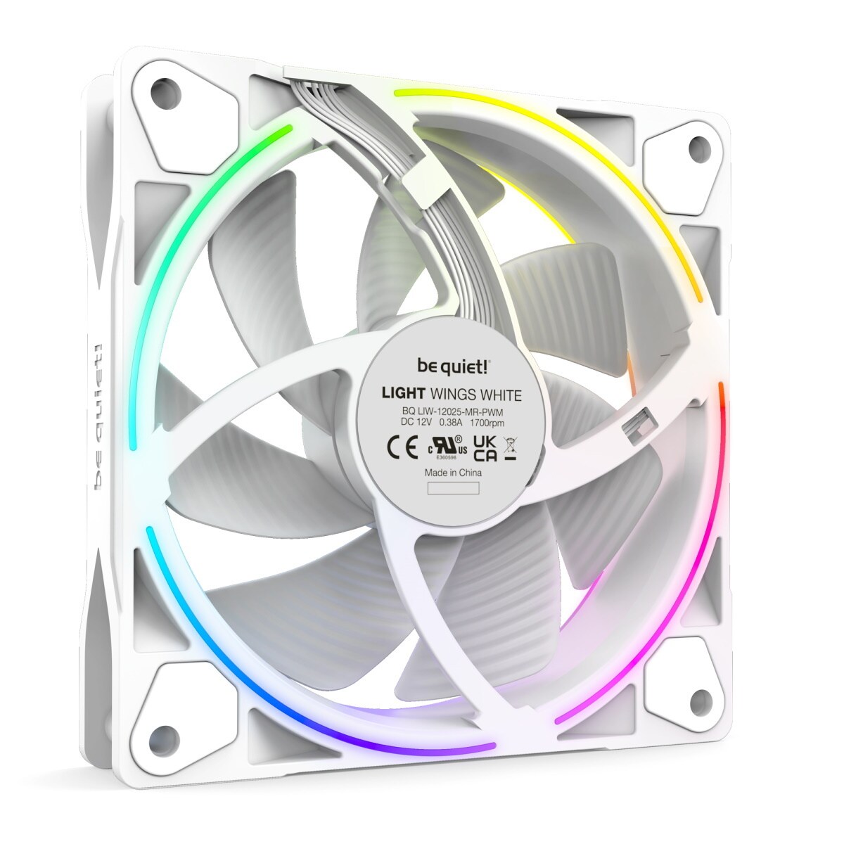 be quiet! LIGHT WINGS WHITE 120mm PWM | 3-pack casefans