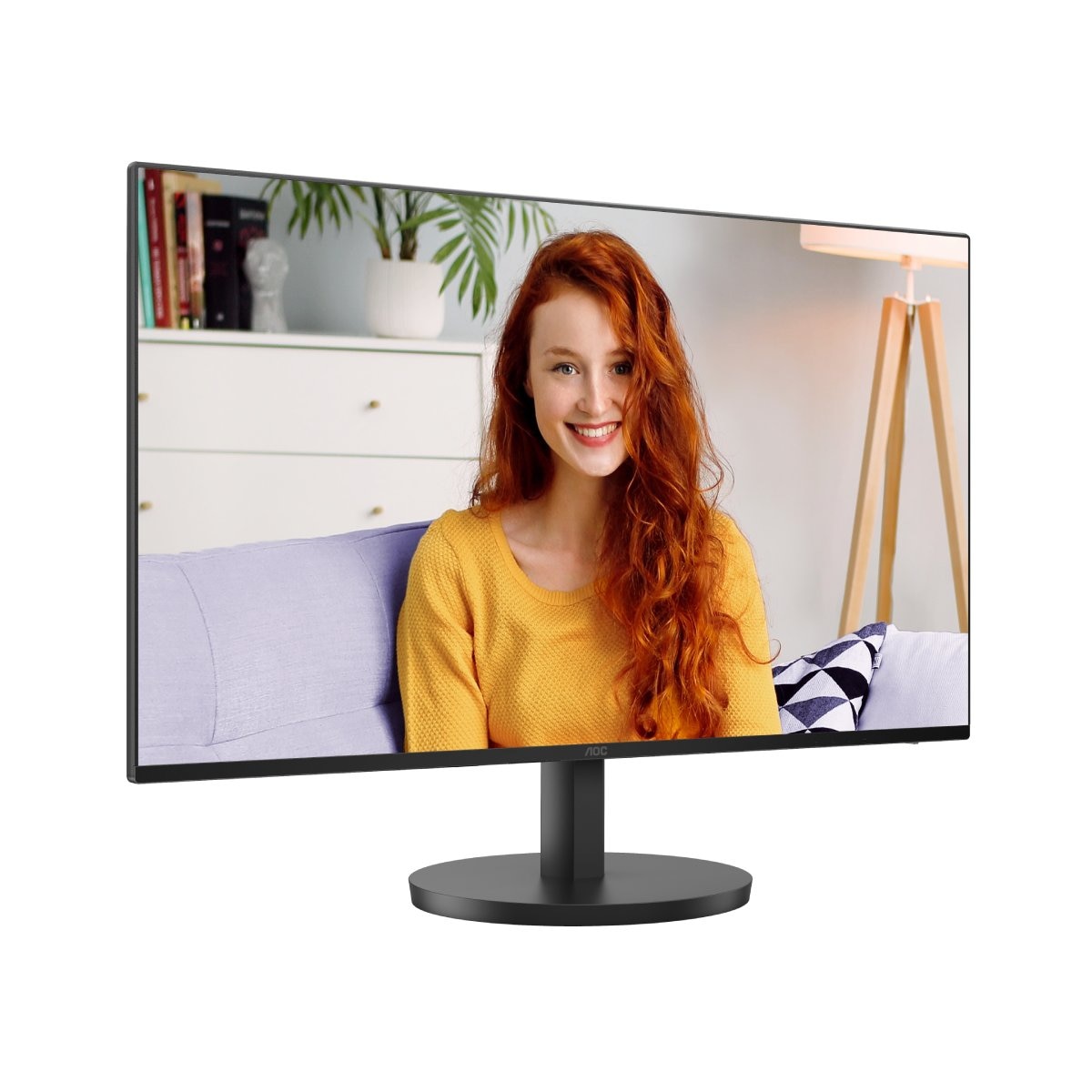 AOC 24B3CA2 24-inch Full HD-monitor, ingebouwd. Luidsprekers (1920x1080, 100 Hz, HDMI, USB-C (65 W Power Delivery), USB-hub) zwart