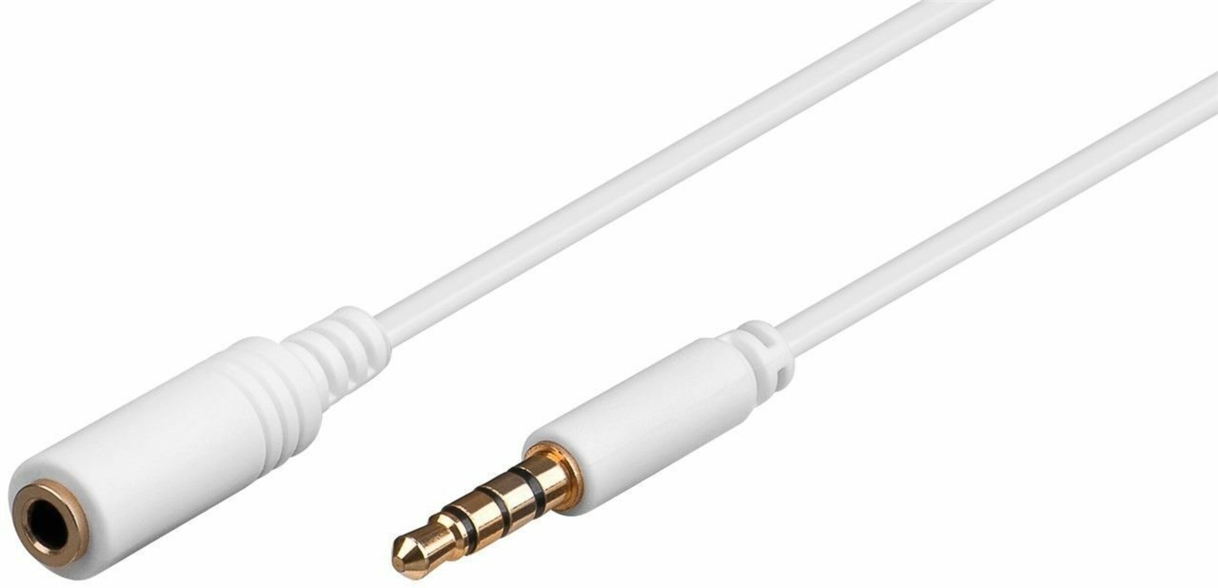 Goobay hoofdtelefoon & audio verlengkabel 3.5mm, 1m wit