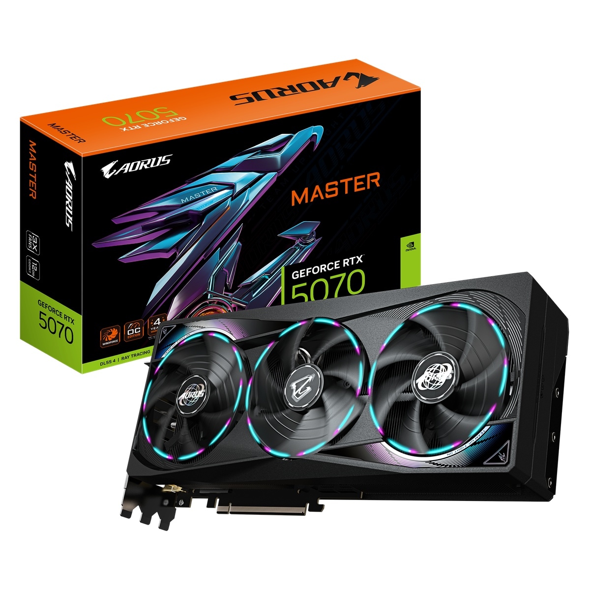 GIGABYTE AORUS GeForce RTX 5070 Master 12G - 12 GB GDDR7, HDMI, 3x DP