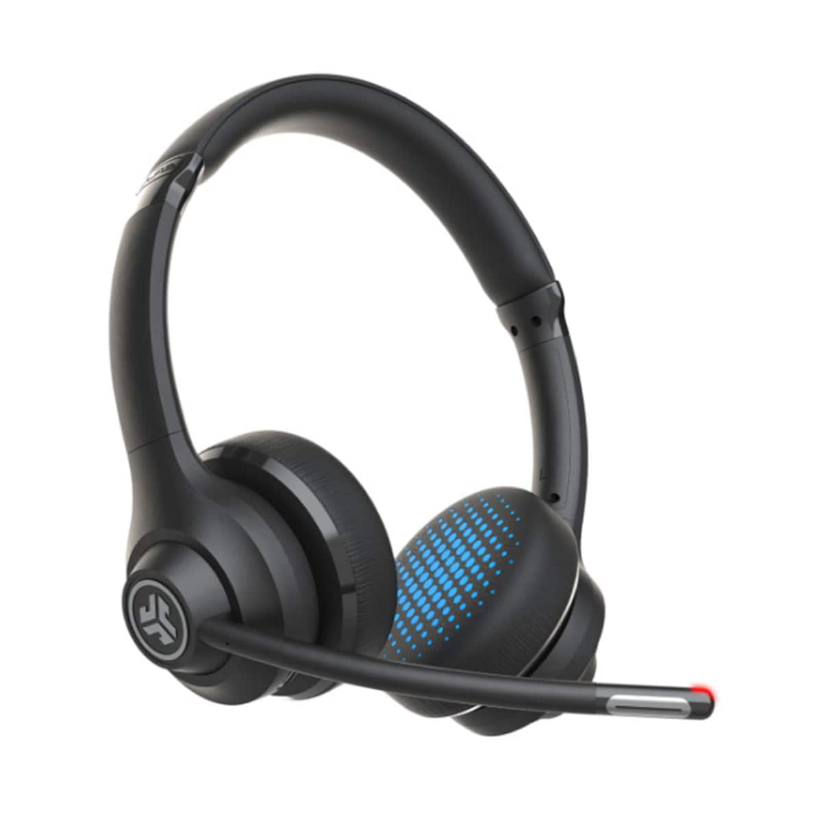JLab GO Work Draadloze Bluetooth-hoofdtelefoon voor op het oor 45 uur speeltijd, ingebouwde microfoon