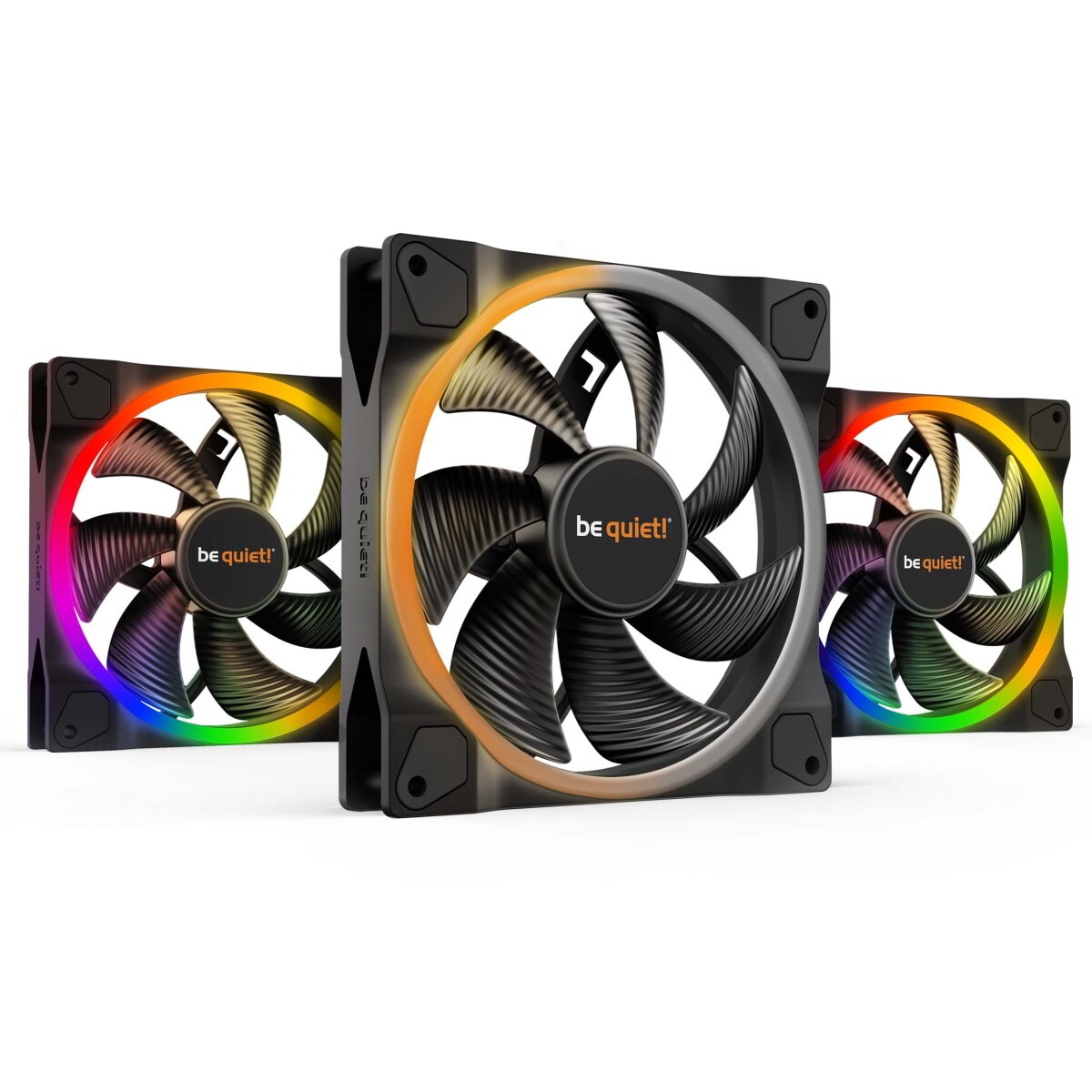 wees stil! LIGHT WINGS 140mm PWM | set van 3 casefans behuizingsventilatoren