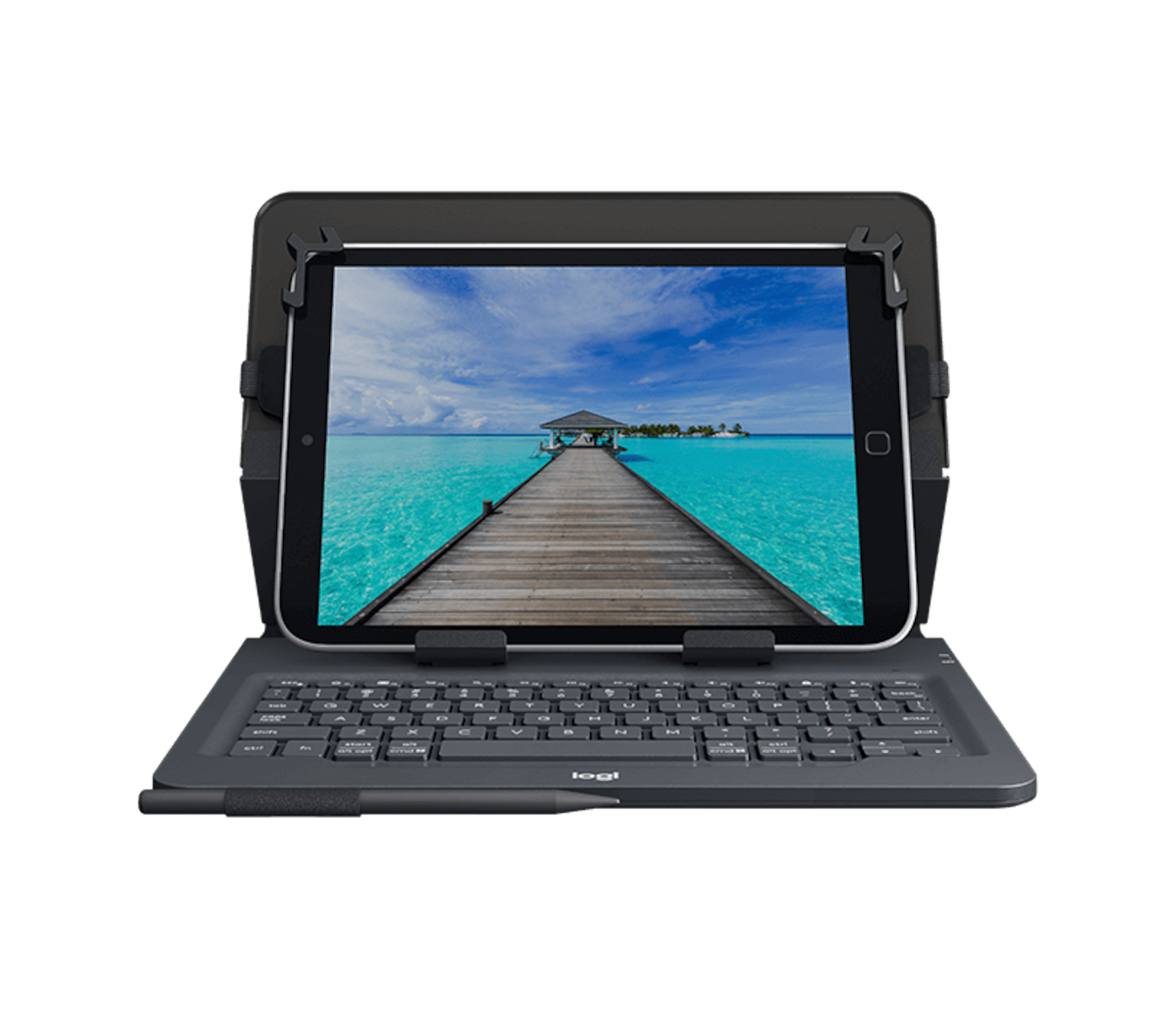 Logitech Universal Folio met geïntegreerd toetsenbord voor 9-10" tablets met Apple, Android of Windows besturingssystemen