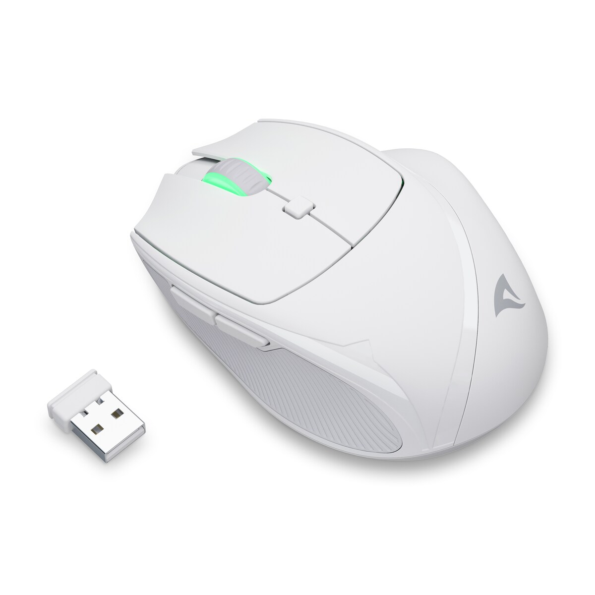 Sharkoon OfficePal M25W Muis Wit - draadloze muis met max. 4000 dpi, slechts 69 gram gewicht en PixArt PAW3104 sensor