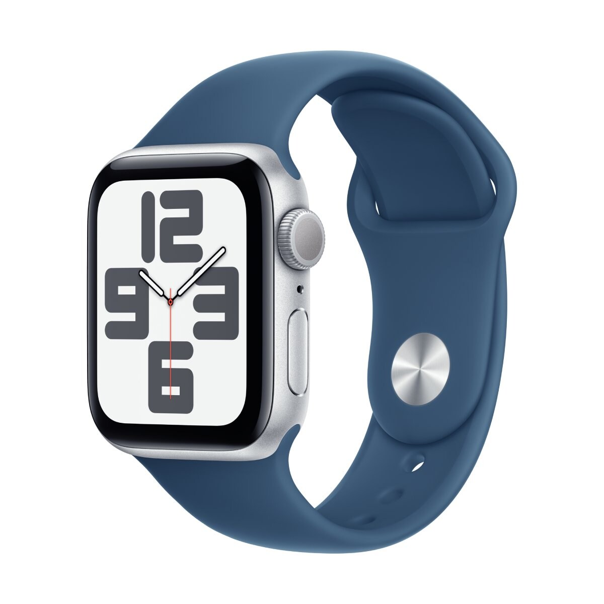 Apple Watch SE zilver Aluminium Sport Band Denim M/L 2024 GPS 40mm MXED3QF/A