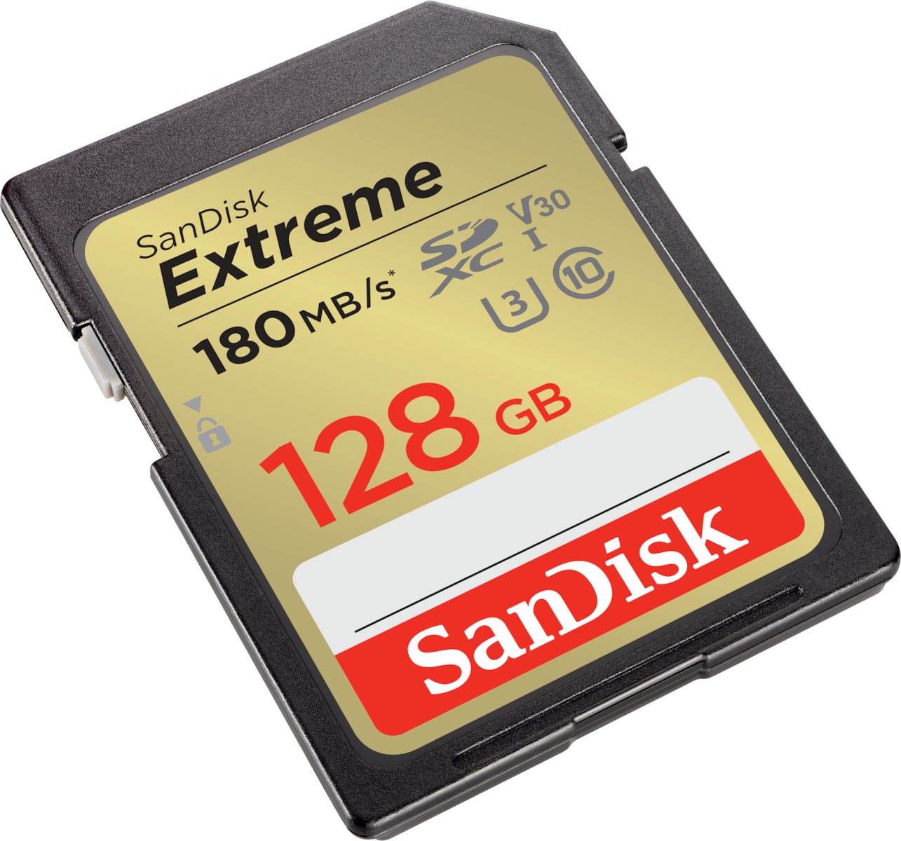 SanDisk 128 GB Extreme SDXC-geheugenkaart, 180 MB/s & 90 MB/s lees-/schrijfsnelheid, UHS-I, Klasse 10, U3, V30