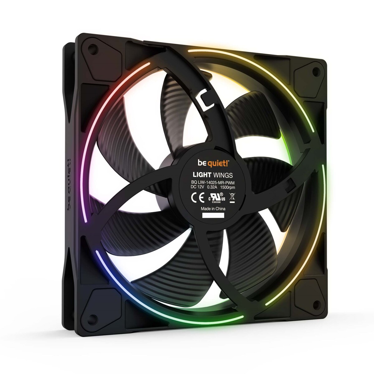 wees stil! LIGHT WINGS 140mm PWM | set van 3 casefans behuizingsventilatoren