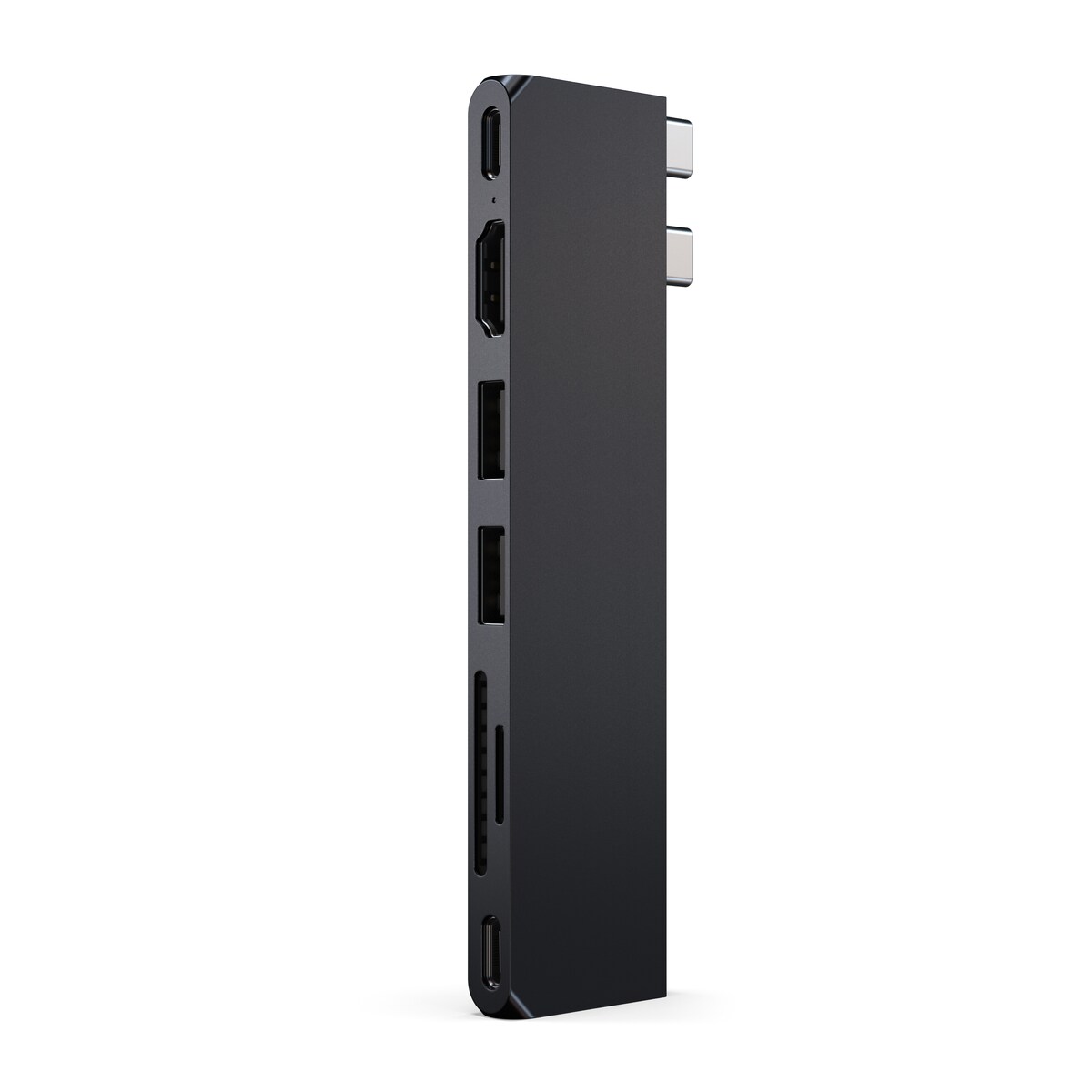 Satechi USB-C Pro Hub Slim Adapter Middernacht Zwart