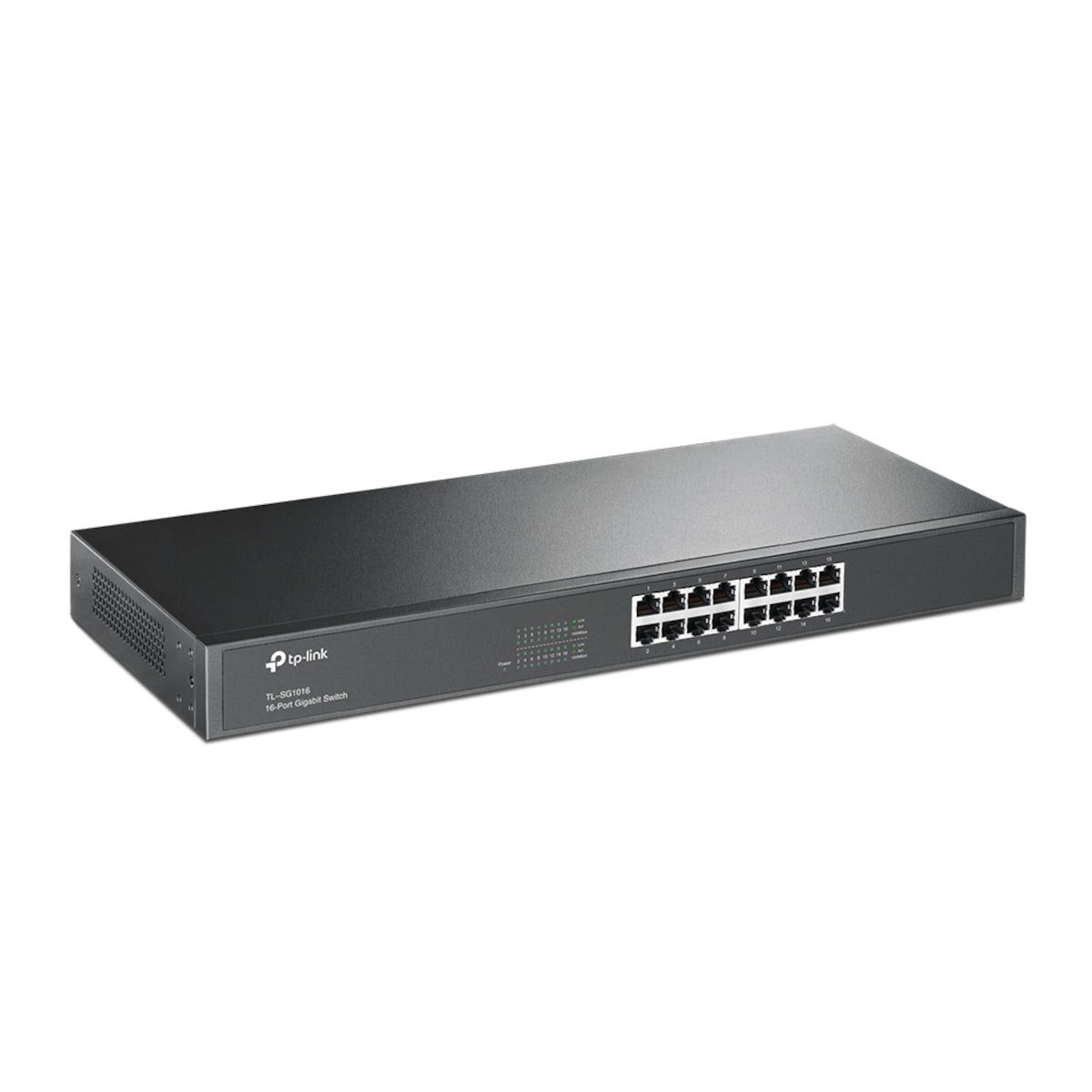 TP-Link TL-SG1016 16-poorten Gigabit rackmount switch voor (1000 Mbps, Auto MDI/MDIX)