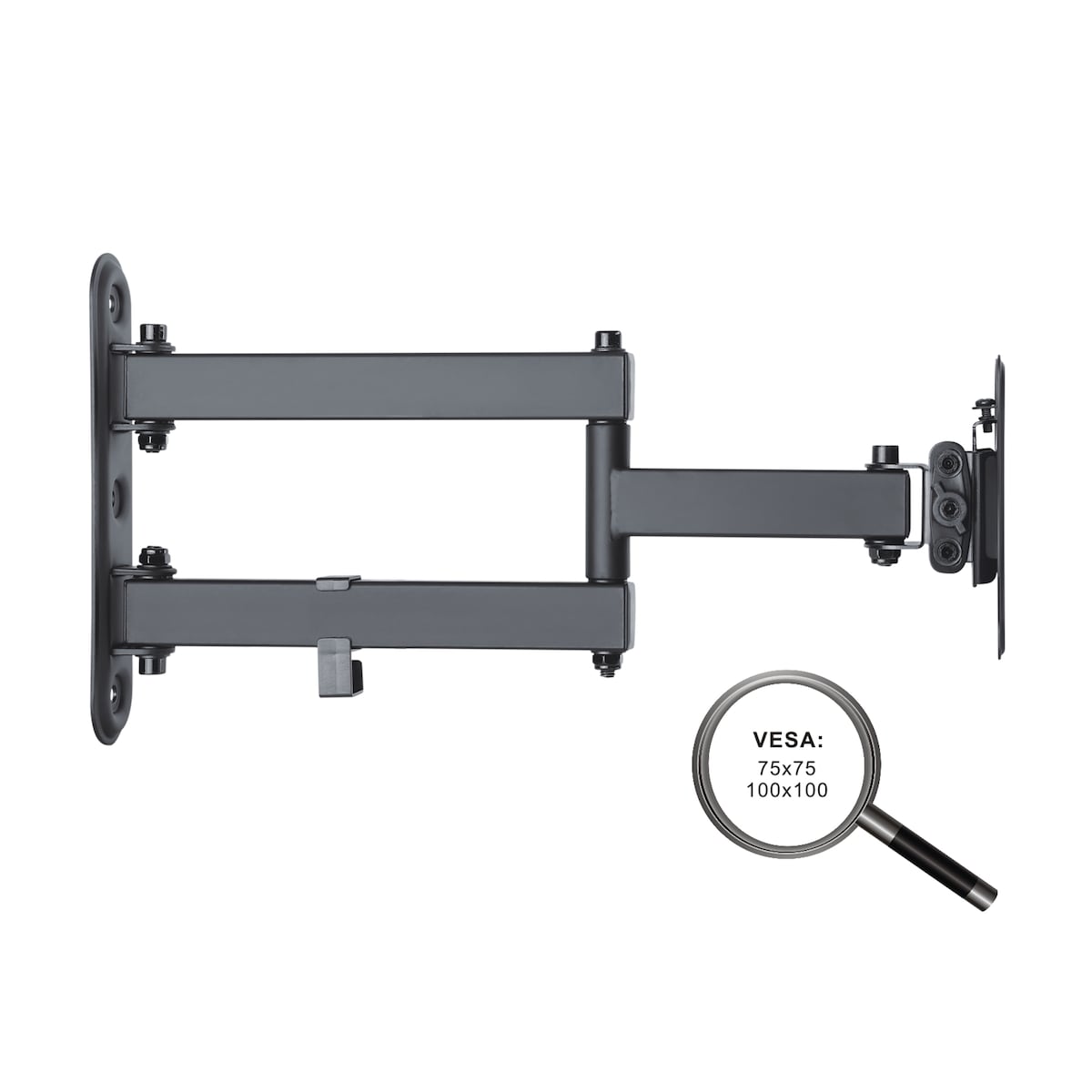PureMounts PM-FM12-100 - verplaatsbare muurbevestiging, VESA max. 100 x 100, 25kg draagvermogen