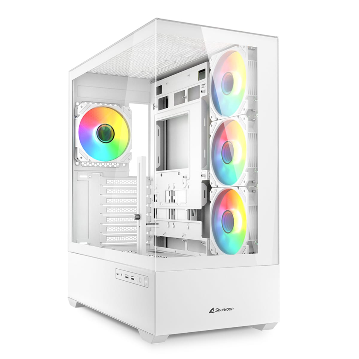 Sharkoon AK6 RGB Wit | PC-behuizing