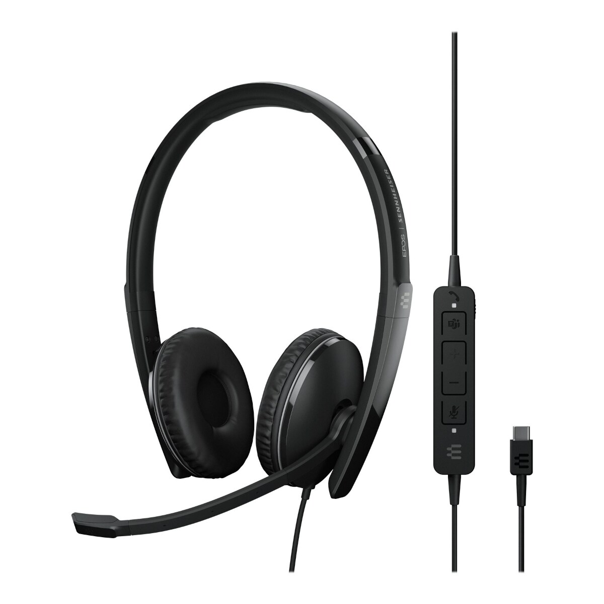 EPOS ADAPT 160T ANC USB-C Binaurale USB-C oortelefoon Headset met ANC, bedraad, MS Teams gecertificeerd